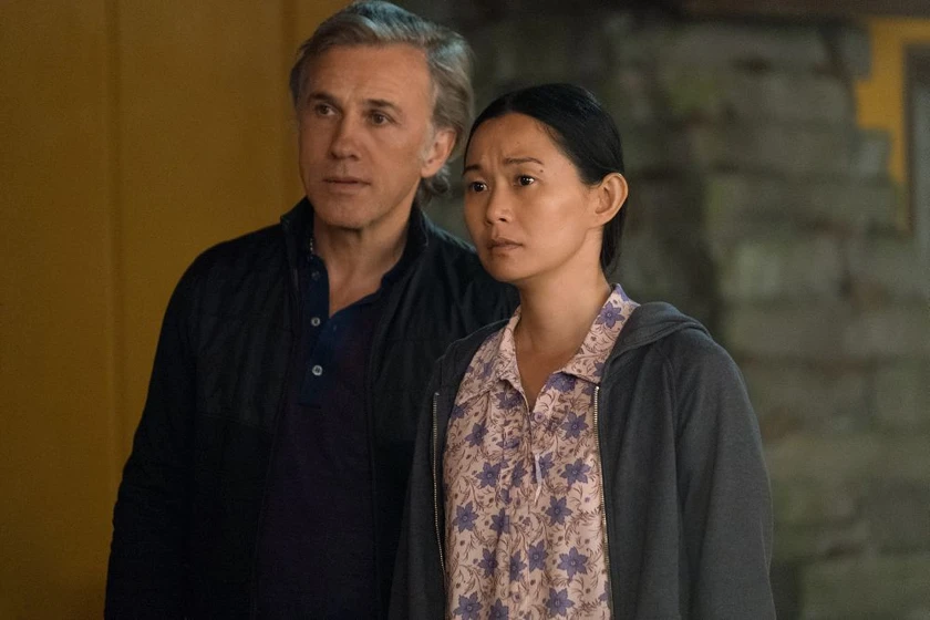 Christoph Waltz y Hong Chau en una-vida-a-lo-grande