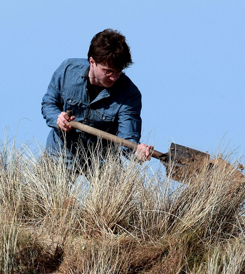 Daniel Radcliffe en Harry Potter y las reliquias de la muerte, Primera parte (Rodaje)