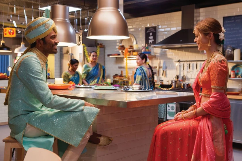 Erin Moriarty y Dhanush en de-la-india-a-paris-en-un-armario-de-ikea