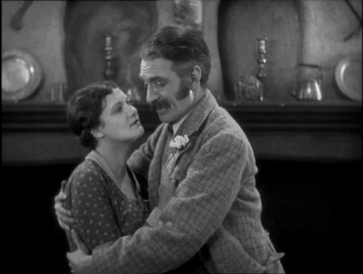 Jameson Thomas y Lillian Hall-Davis en la-mujer-del-granjero