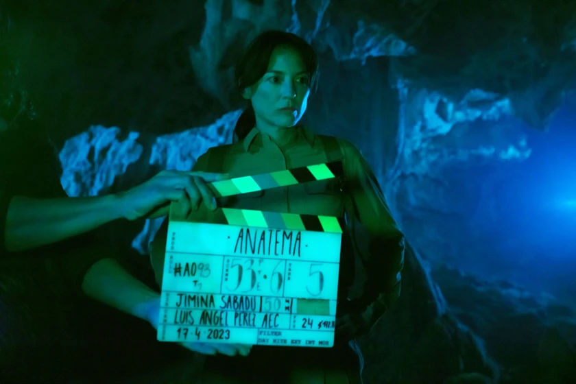 Leonor Watling en anatema (Rodaje)