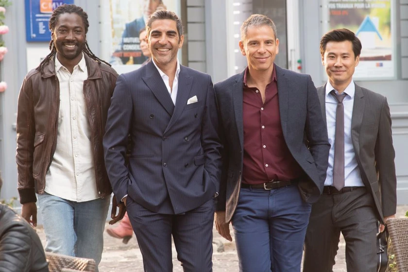 Ary Abittan, Medi Sadoun, Frédéric Chau y Noom Diawara en dios-mio-pero-que-te-hemos-hecho-ahora