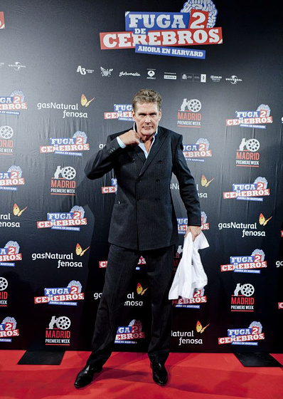 David Hasselhoff en Fuga de Cerebros 2 (Premiere en Madrid. Noviembre 2011)
