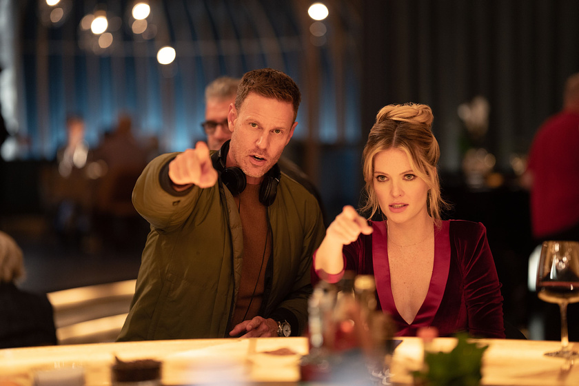 Christopher B. Landon y Meghann Fahy en La Cita (Rodaje)