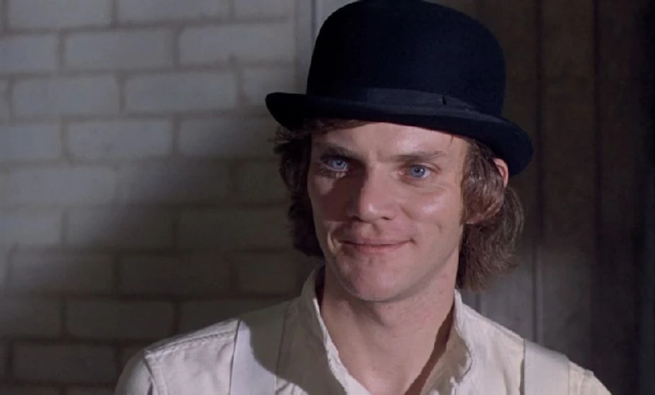 Malcolm McDowell en la-naranja-mecanica