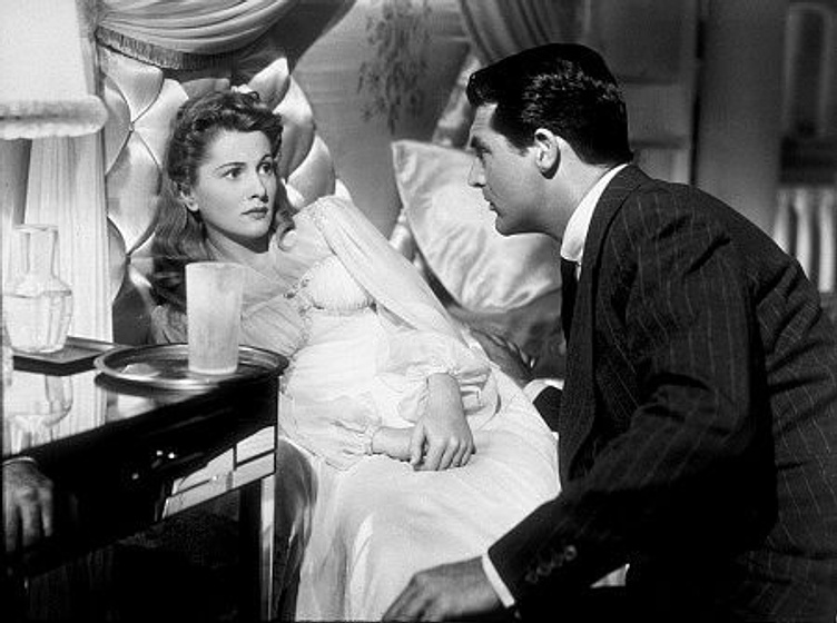 Cary Grant y Joan Fontaine en Sospecha