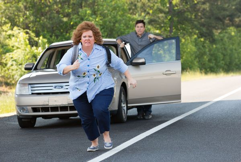 Jason Bateman y Melissa McCarthy en Por la cara