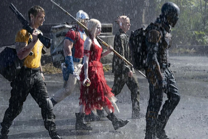 Peter Capaldi, John Cena, Joel Kinnaman y Margot Robbie en el-escuadron-suicida