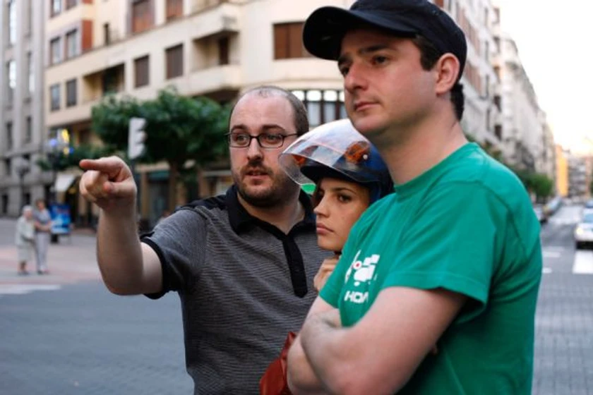 Borja Cobeaga, Sabrina Garciarena y Gorka Otxoa en Pagafantas