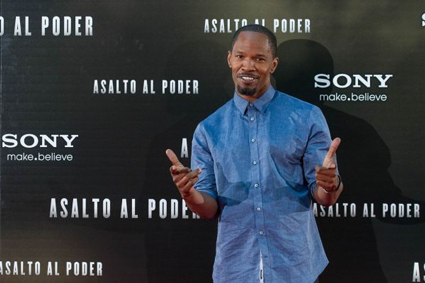 Jamie Foxx en Asalto al Poder (Photocall en Madrid. Septiembre 2013)