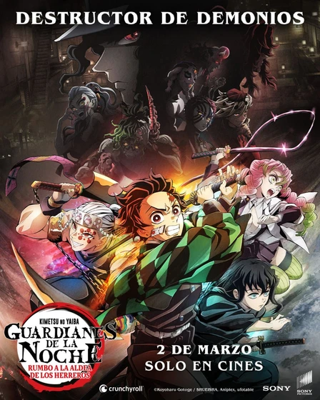 Imagen de guardianes-de-la-noche-kimetsu-no-yaiba-rumbo-a-la-aldea-de-los-herreros (Cartel español)