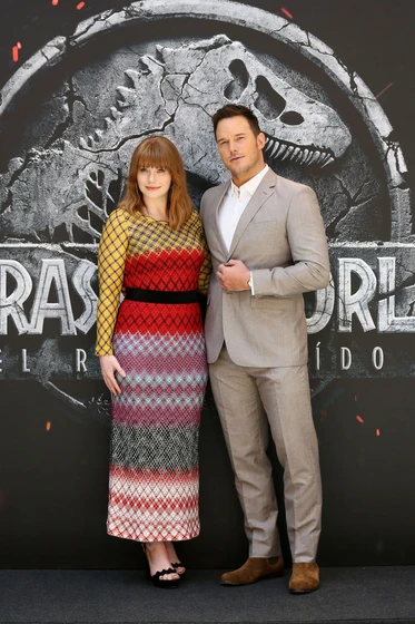 Bryce Dallas Howard y Chris Pratt en jurassic-world-el-reino-caido (Premiere en Madrid. Mayo 2018)