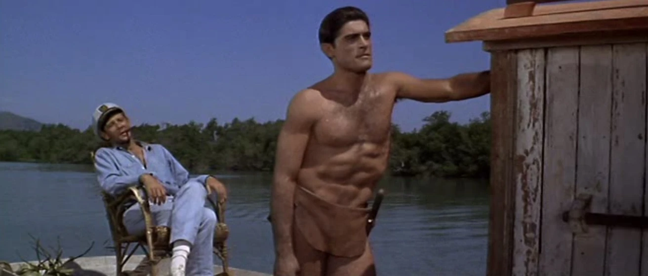 Mike Henry y Jan Murray en tarzan-en-el-amazonas