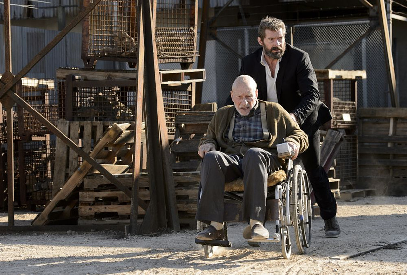 Hugh Jackman y Patrick Stewart en Logan