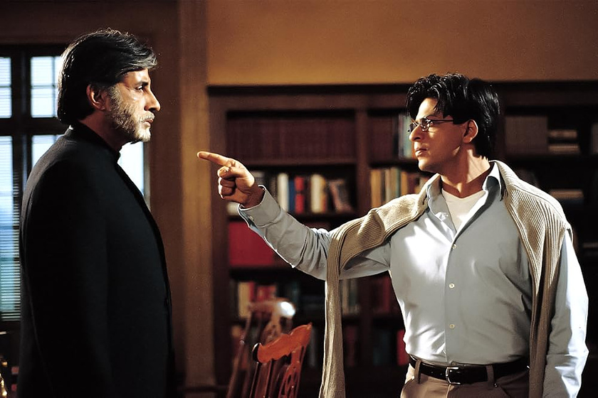 Shah Rukh Khan y Amitabh Bachchan en mohabbatein