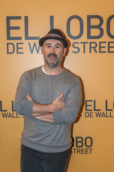Javier Cámara [I] en El Lobo de Wall Street (Photocall en Madrid. Enero 2014)