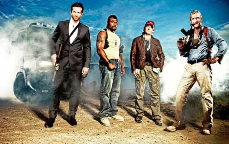 Liam Neeson, Bradley Cooper, Sharlto Copley y Quinton 'Rampage' Jackson en el-equipo-a
