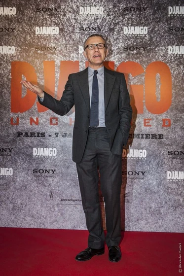 Christoph Waltz en Django Desencadenado (Premiere en Paris. Diciembre 2012)