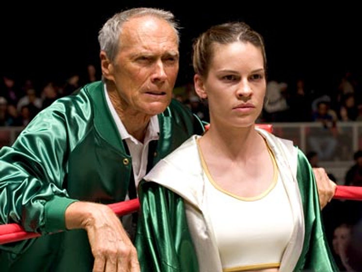 Clint Eastwood y Hilary Swank en Million Dollar Baby