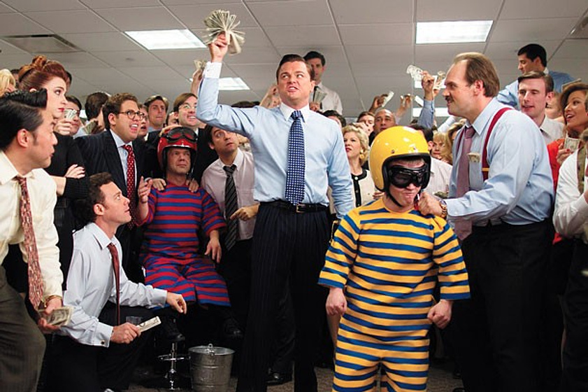 Leonardo DiCaprio en El Lobo de Wall Street
