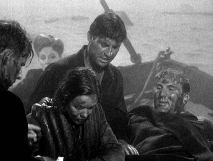 William Bendix, Mary Anderson y John Hodiak en naufragos