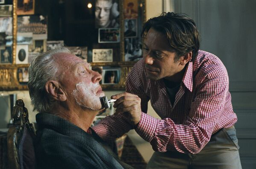 Max von Sydow y Mathieu Amalric en La Escafandra y la Mariposa