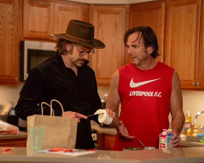 Bradley Cooper y Will Arnett en sin-conexion (Rodaje)