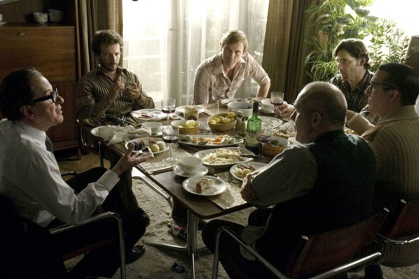 Eric Bana, Mathieu Kassovitz, Geoffrey Rush, Daniel Craig, Hanns Zischler y Ciarán Hinds en Munich