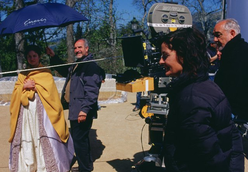 Émilie Dequenne y Mary McGuckian en El Puente de San Luis Rey (Durante el rodaje)