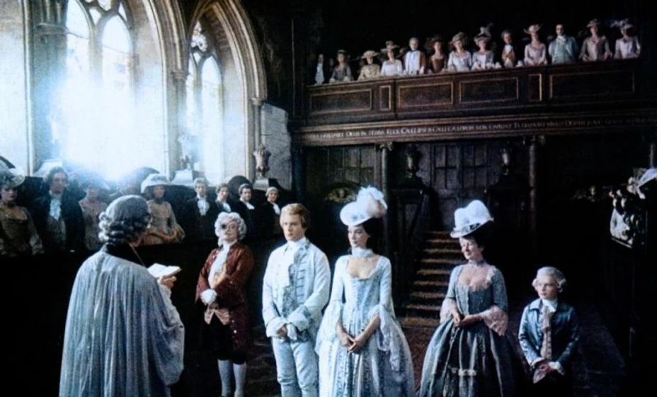 Ryan O'Neal y Marisa Berenson en barry-lyndon