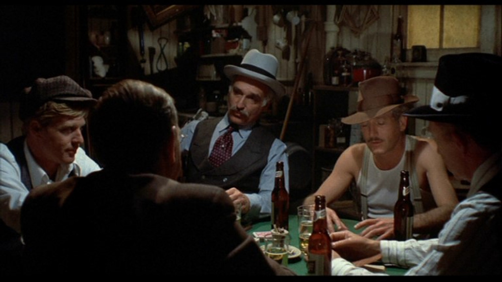 Robert Redford, Paul Newman y Harold Gould en El Golpe