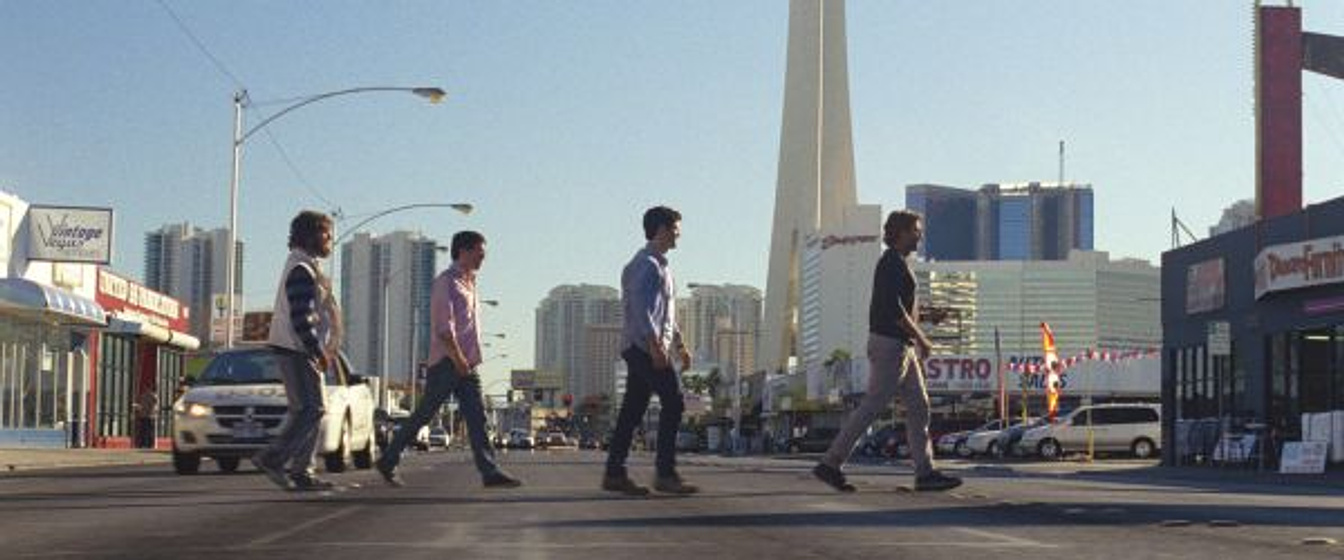 Bradley Cooper, Justin Bartha, Ed Helms y Zach Galifianakis en R3sacón