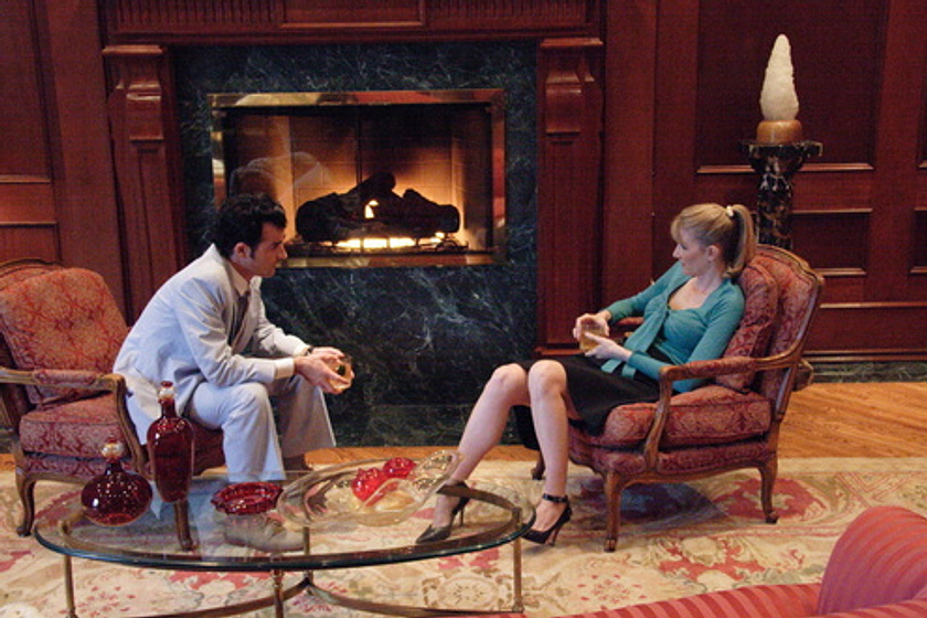 Laura Dern y Justin Theroux en Inland Empire