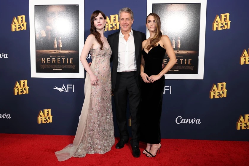 Hugh Grant, Chloe East y Sophie Thatcher en heretic-hereje (Afi Fest. Octubre 2024)
