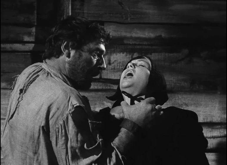 Yves Montand y Mylène Demongeot en les-sorcieres-de-salem