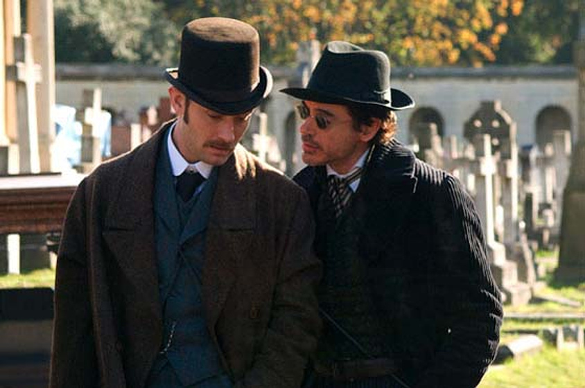 Jude Law y Robert Downey Jr. en Sherlock Holmes