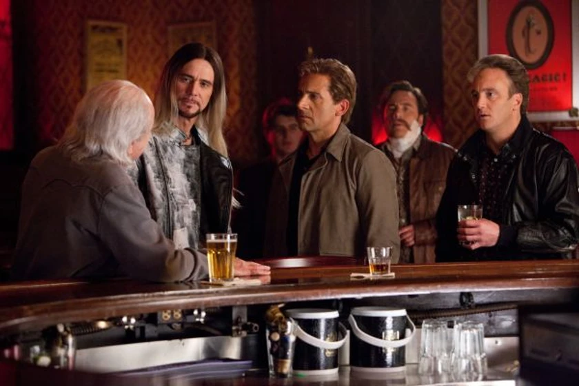Jim Carrey, Jay Mohr, Alan Arkin, Steve Carell y Michael Herbig en El Increíble Burt Wonderstone