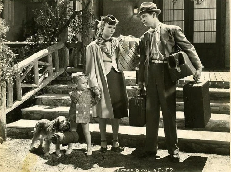 Arthur Lake, Penny Singleton y Larry Simms en blondie-takes-a-vacation