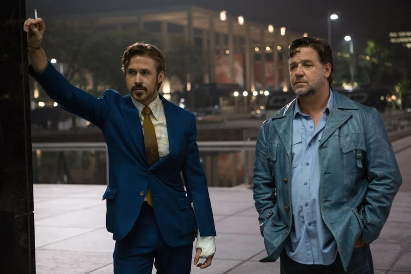 Ryan Gosling y Russell Crowe en dos-buenos-tipos