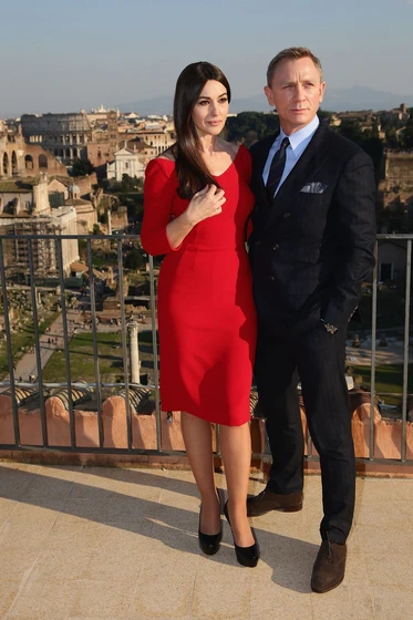 Monica Bellucci y Daniel Craig en Spectre (Photocall en Roma. Febrero 2015)