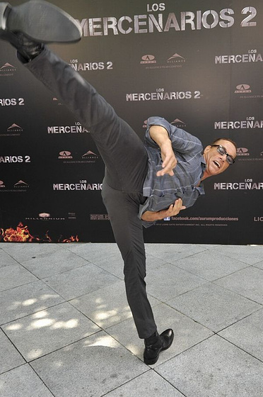 Jean-Claude Van Damme en Los Mercenarios 2 (Photocall en Madrid. Agosto 2012)