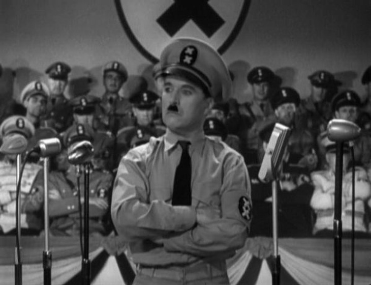 Charles Chaplin en El Gran Dictador