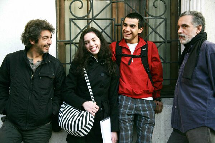 Ricardo Darín, Fernando Trueba, Abel Ayala y Miranda Bodenhofer en El Baile de la Victoria (Presentación de rodaje)