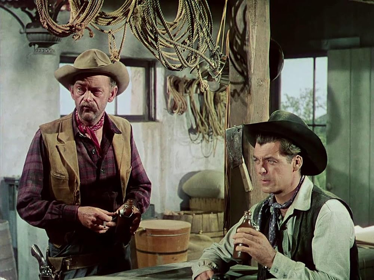 John McIntire y Rory Calhoun en Entre el Valor y el Dinero