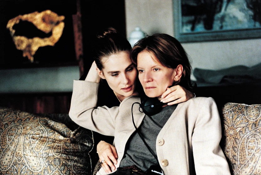 Nicole Garcia y Emmanuelle Seigner en place-vendome (Rodaje)