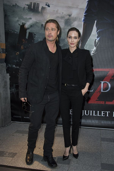 Brad Pitt y Angelina Jolie en Guerra Mundial Z (Premiere en Paris. Junio 2013)
