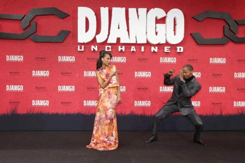 Jamie Foxx y Kerry Washington en Django Desencadenado (Premiere en Berlin. Enero 2013)
