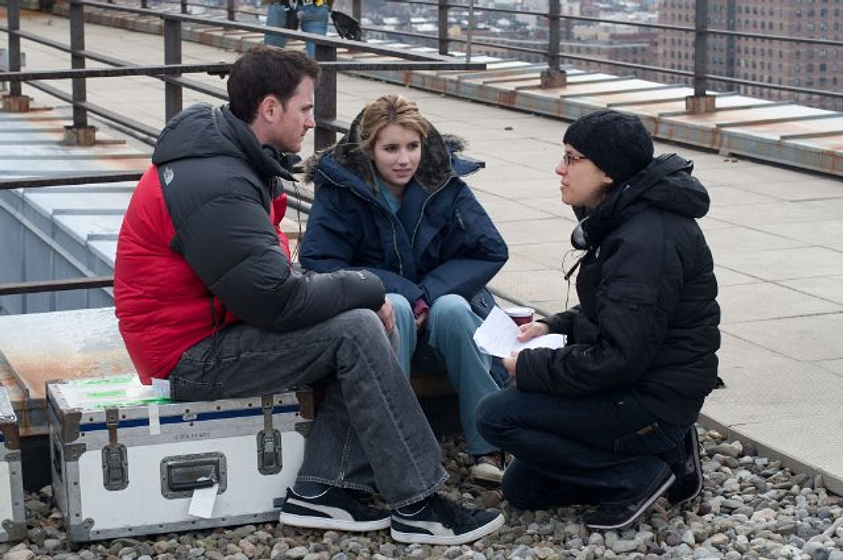 Emma Roberts, Ryan Fleck y Anna Boden en It's Kind of a Funny Story