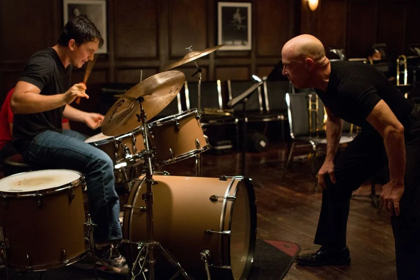 J.K. Simmons y Miles Teller en whiplash