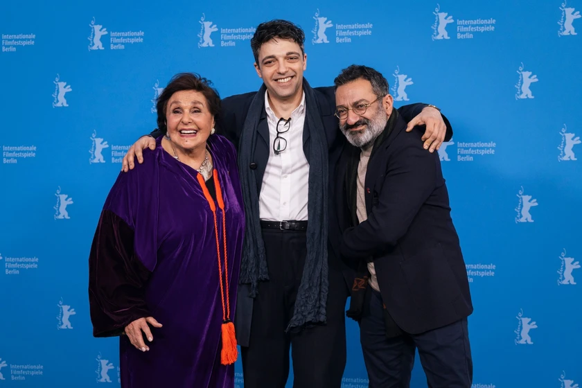Georges Khabbaz, Nidal Al-Askhar y Ameer Fakher Eldin en yunan (Berlinale. Febrero 2025)